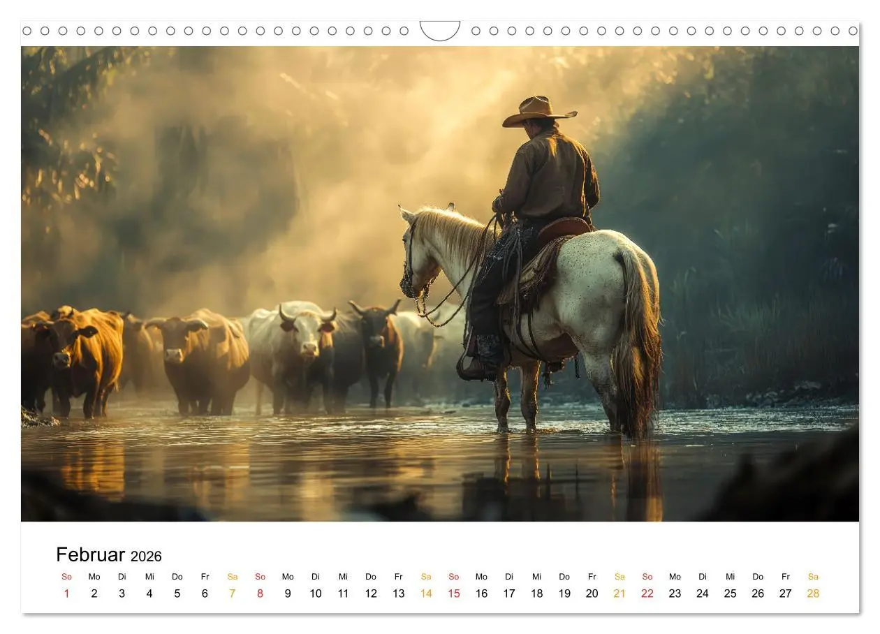 Bild: 9783457310670 | Westernwelt (Wandkalender 2026 DIN A3 quer), CALVENDO Monatskalender